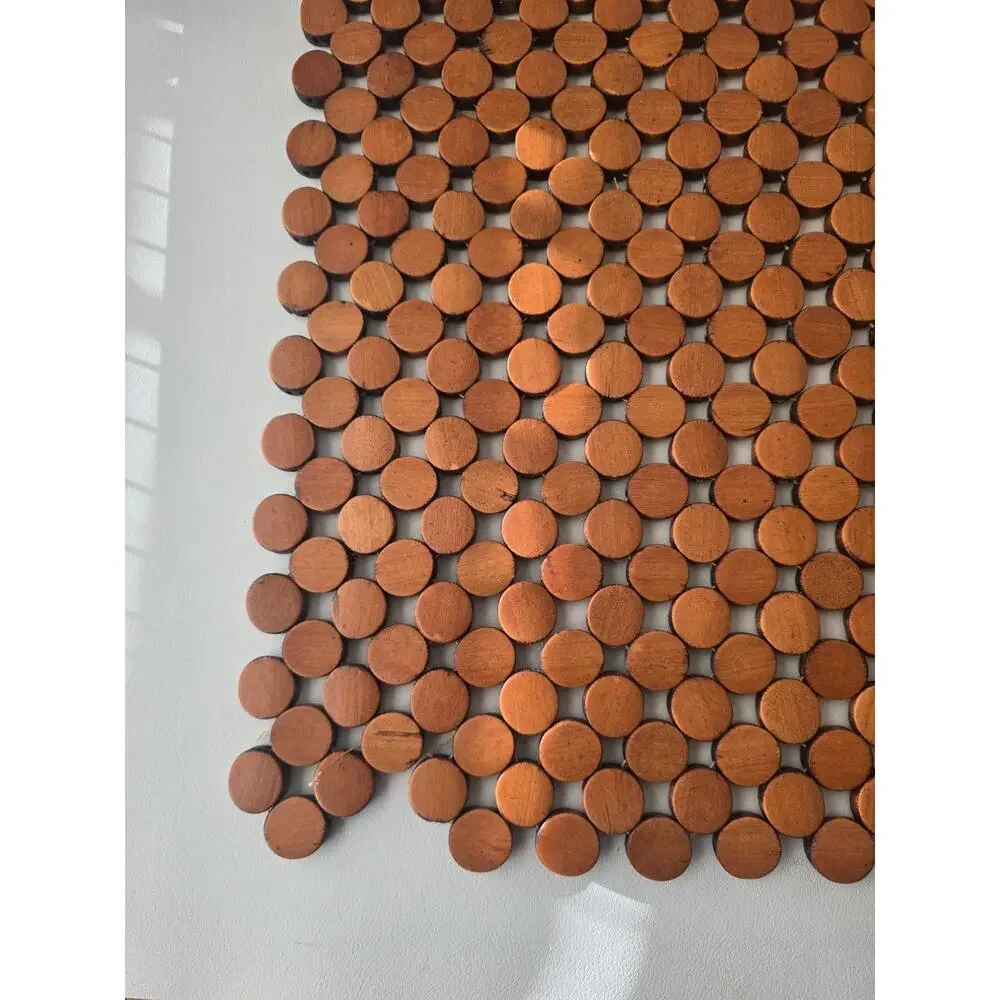 5 Pc Boho Wood Circle Placemats 13